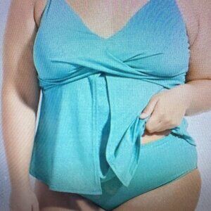 NWT Maurice's Swim Plus Size Sparkle High Waist Bikini Bottom in Size 3X